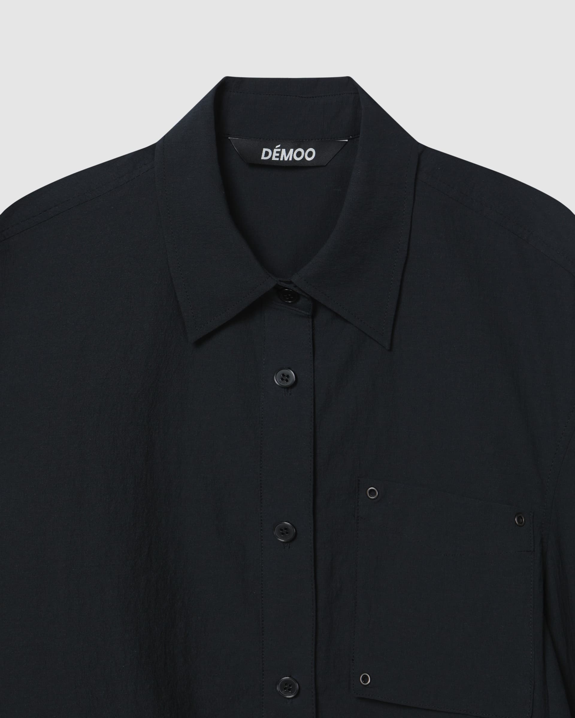Back Shirring Collar Jacket Dark Grey — vue 4