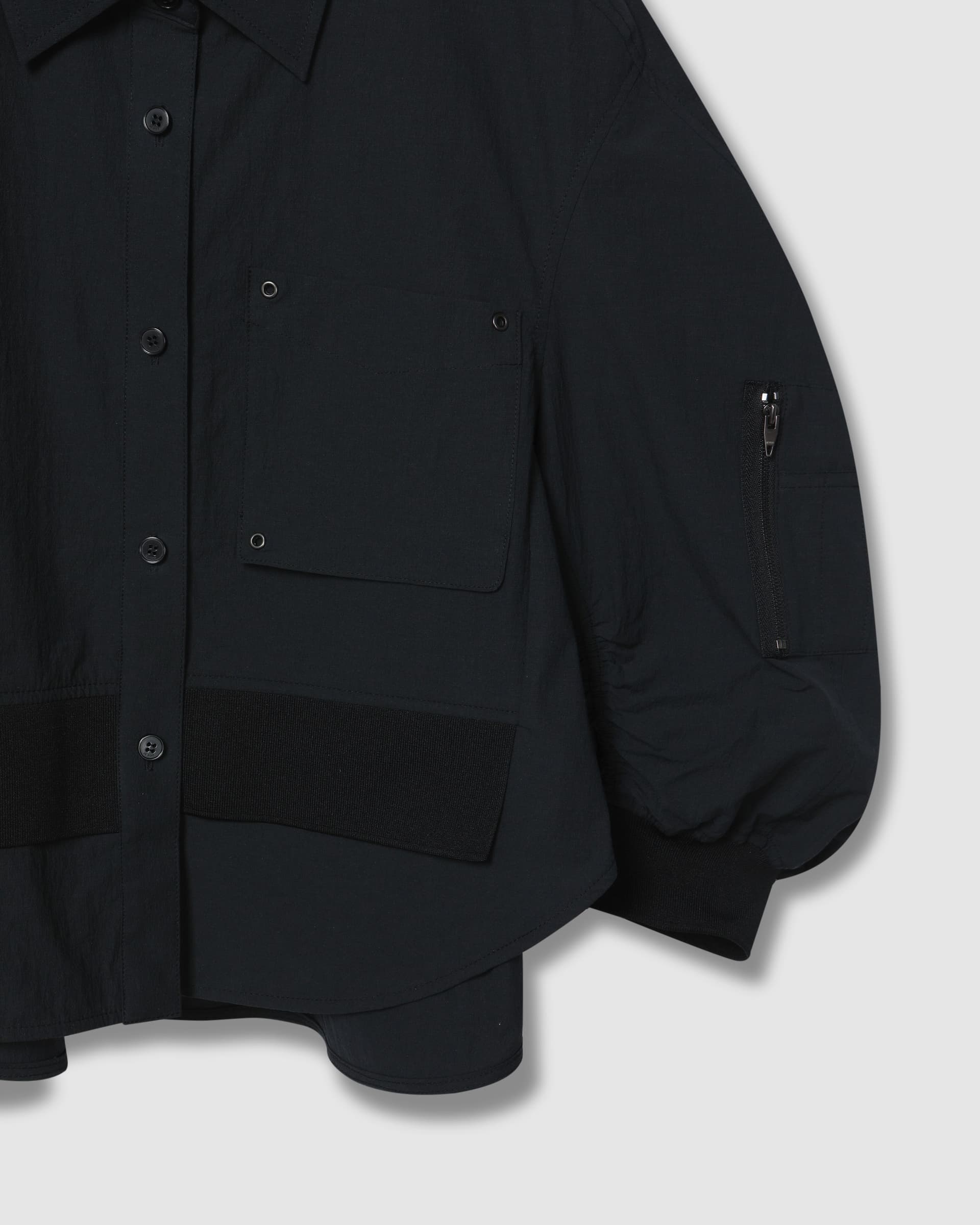 Back Shirring Collar Jacket Dark Grey — vue 5