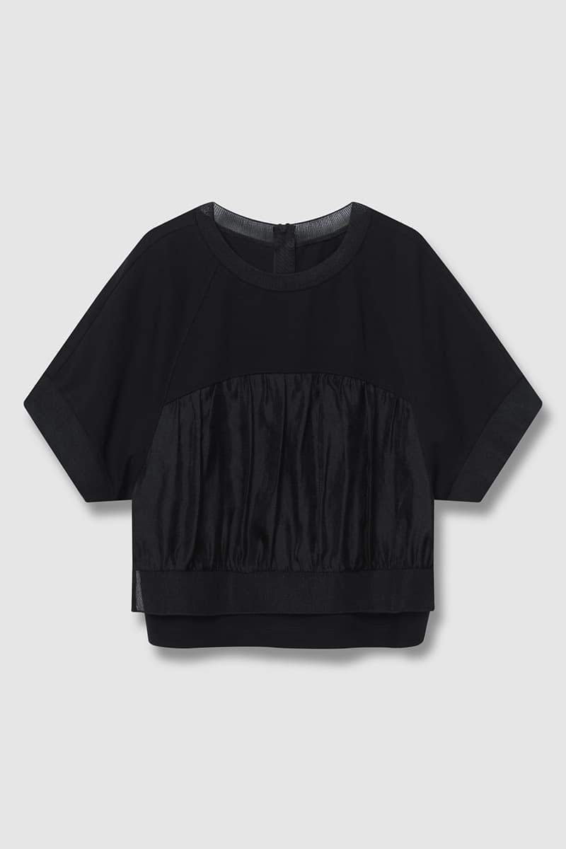 Round Half Zip T-Shirt White — vue 1