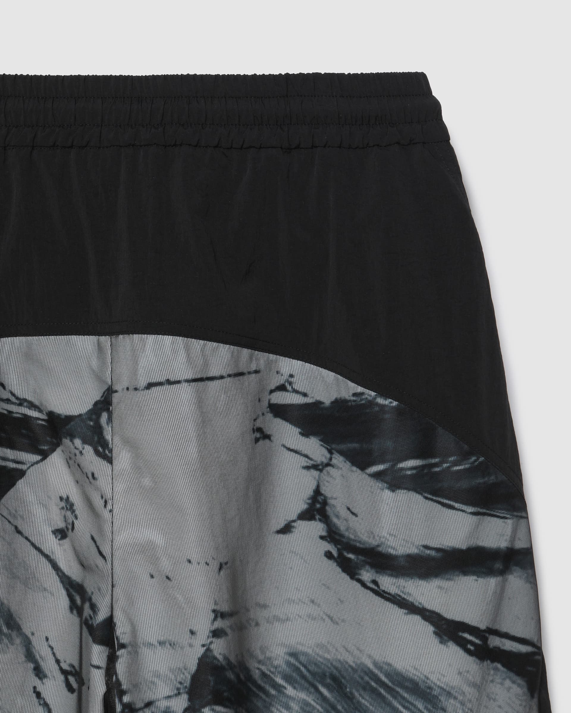 Print Mesh Banding Pants Black PT — vue 6