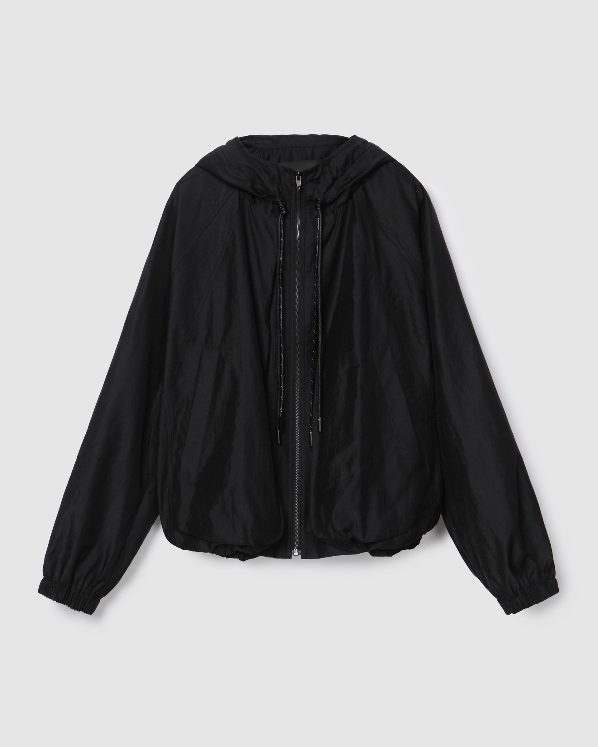 Hooded Zip-Up Jacket Black — vue 2