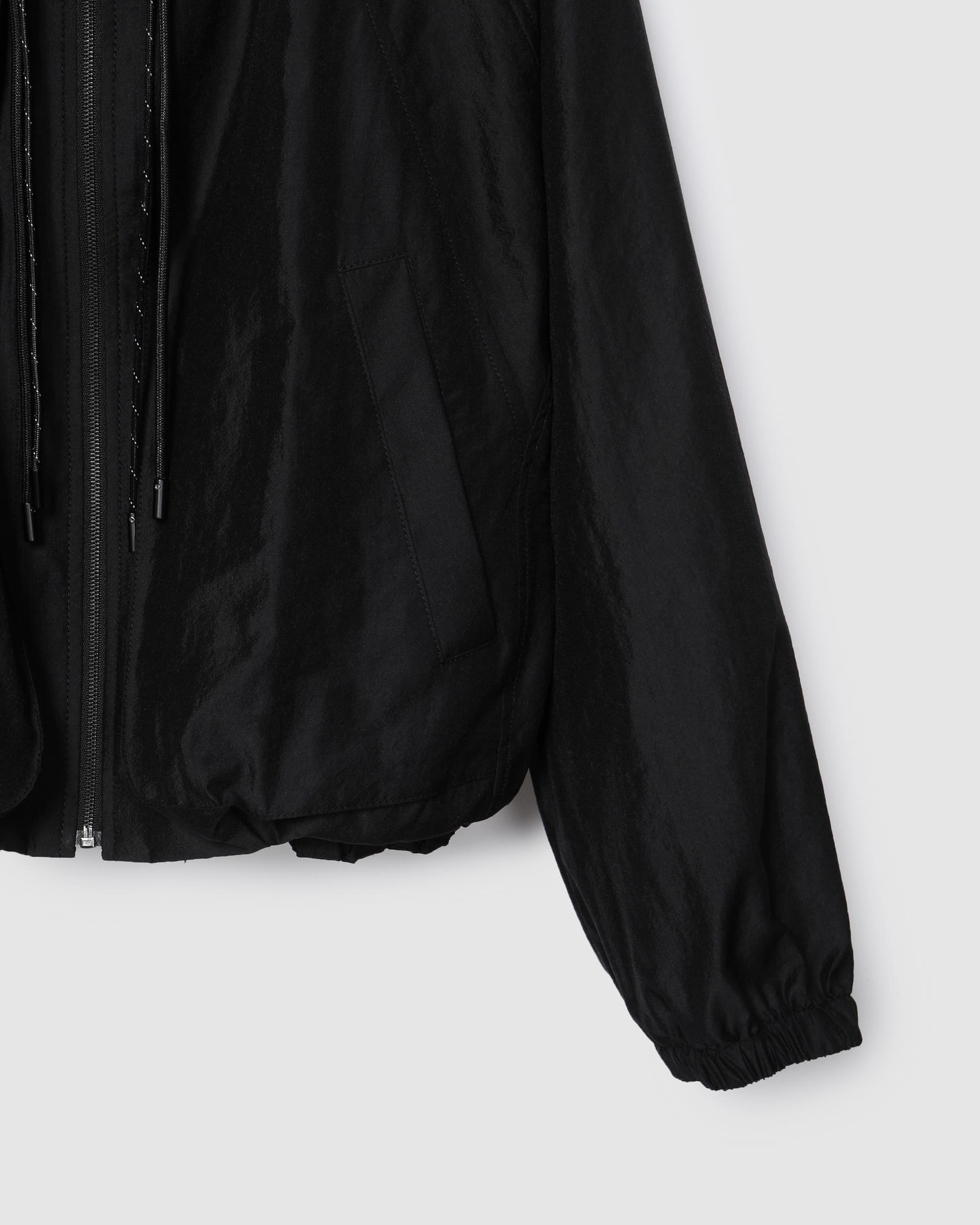 Hooded Zip-Up Jacket Black — vue 5