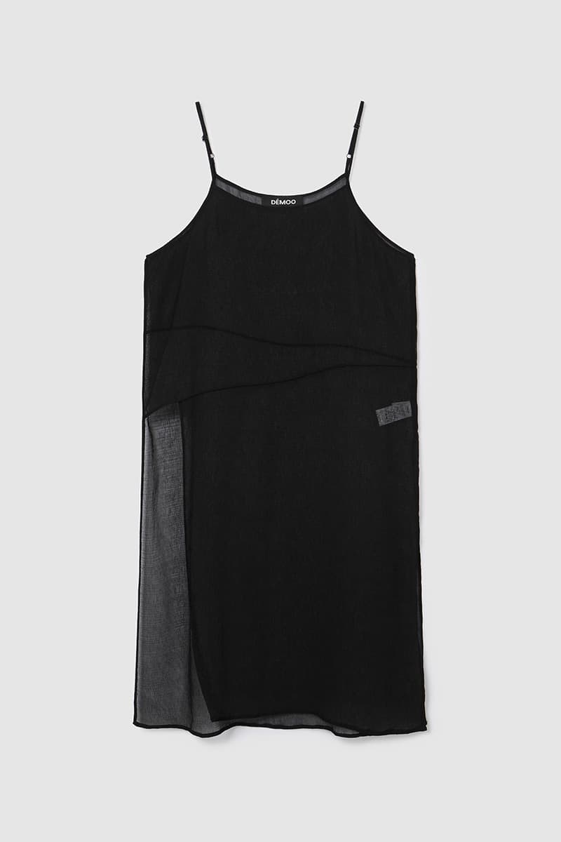 Printed Sleeveless Slit Dress Black — vue 1