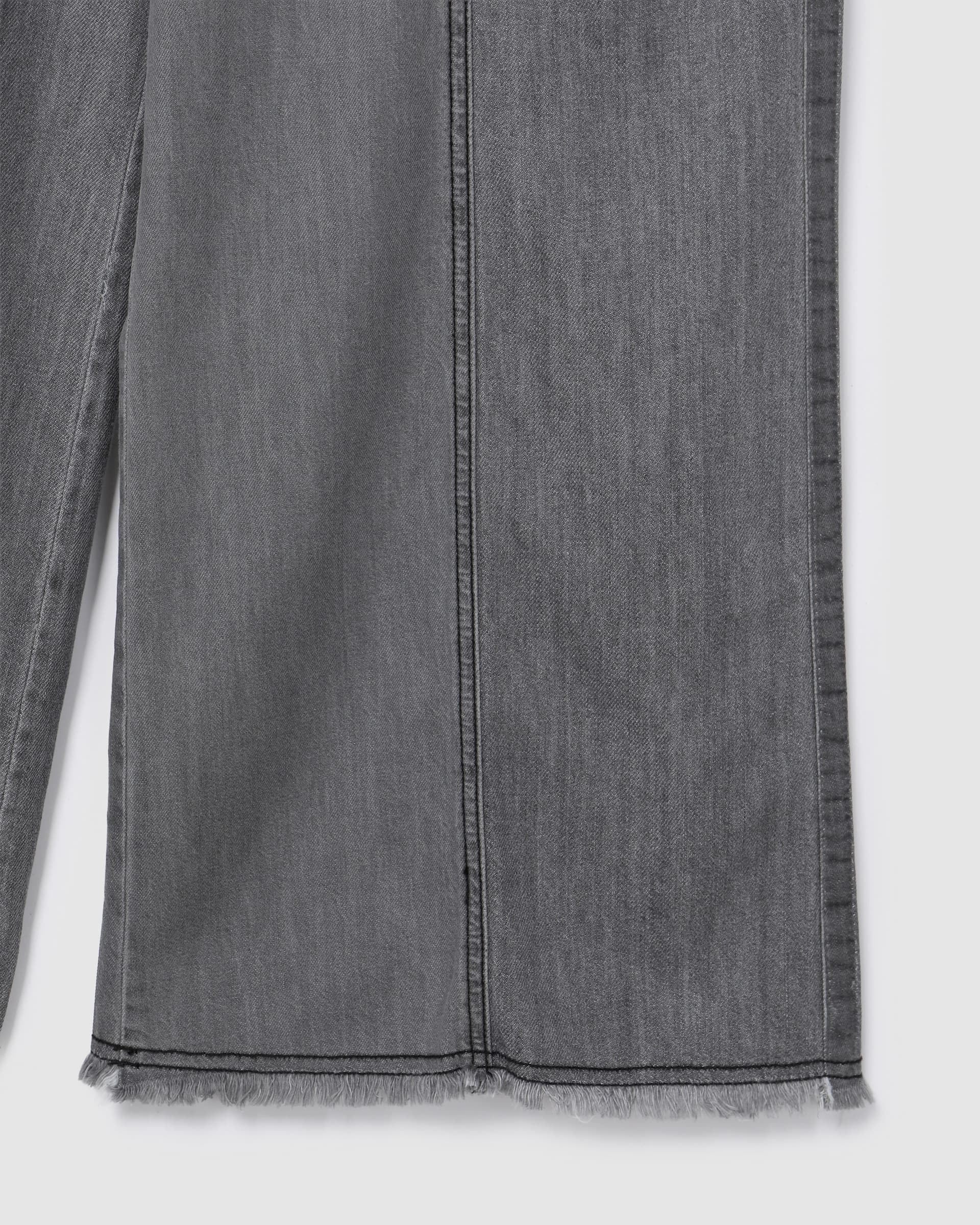 Wide Two-Tone Denim Pants Grey — vue 6