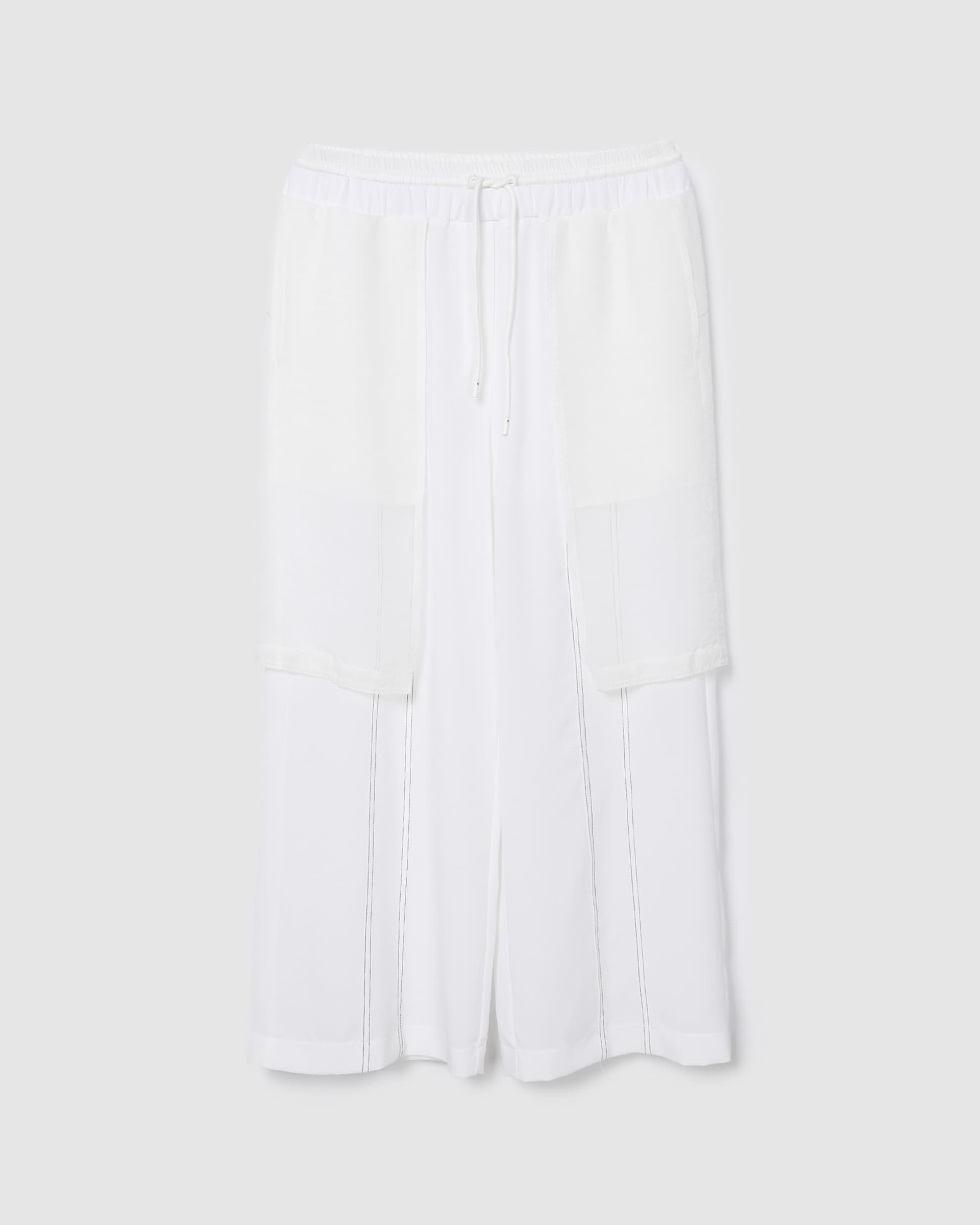 Contrast Stitch Pants White — vue 2