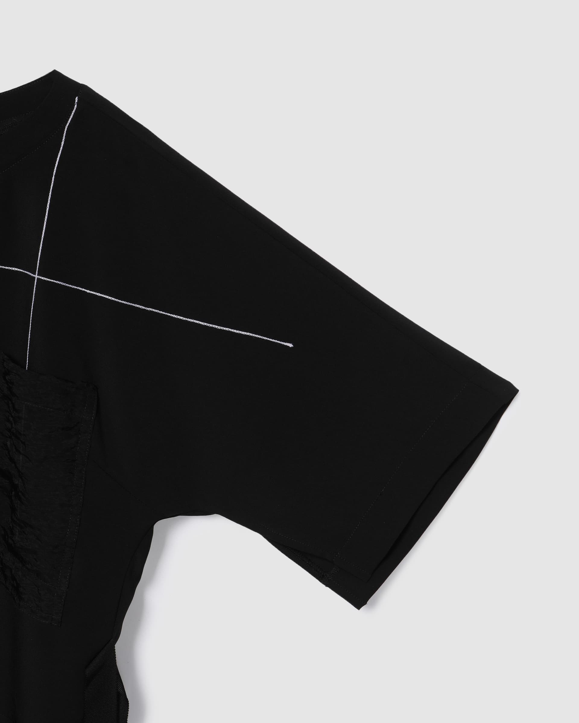 Contrast Stitch Blouse Black — vue 5
