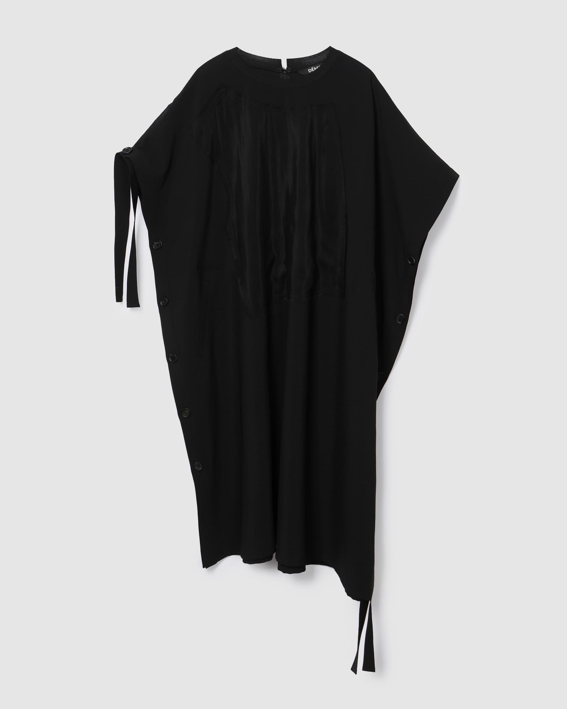 Texture Block Stitch Dress Black — vue 2