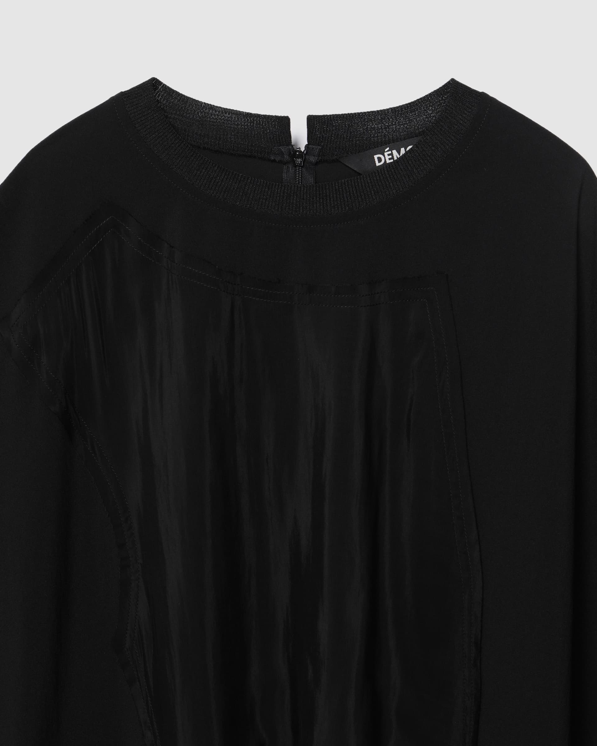 Texture Block Stitch Dress Black — vue 4