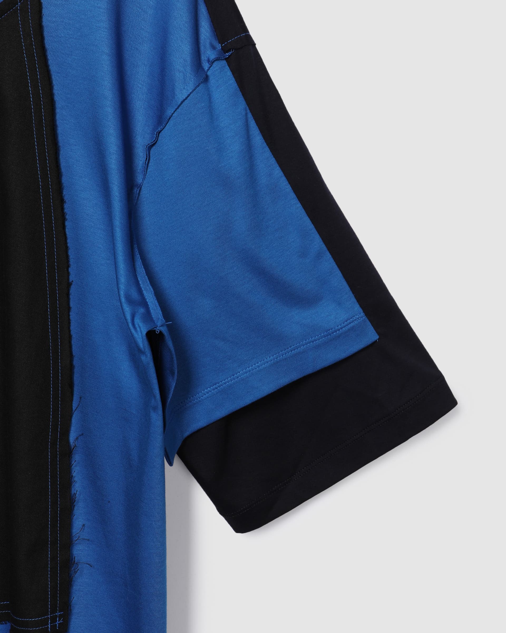 Double Sleeve Colored T-Shirt Blue — vue 5