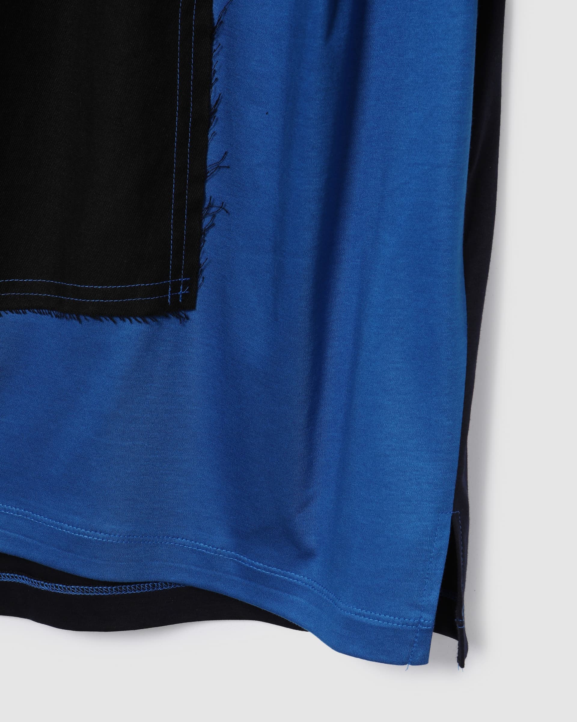 Double Sleeve Colored T-Shirt Blue — vue 6