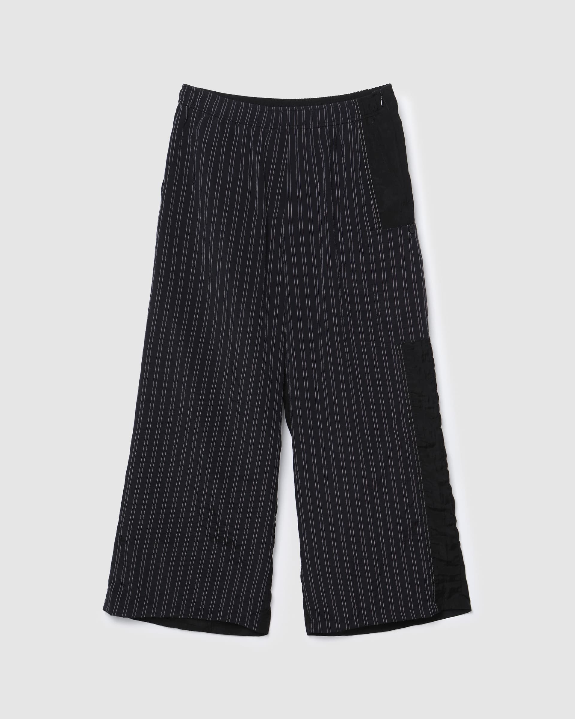 Stripe Panel Banding Pants Black PT — vue 2