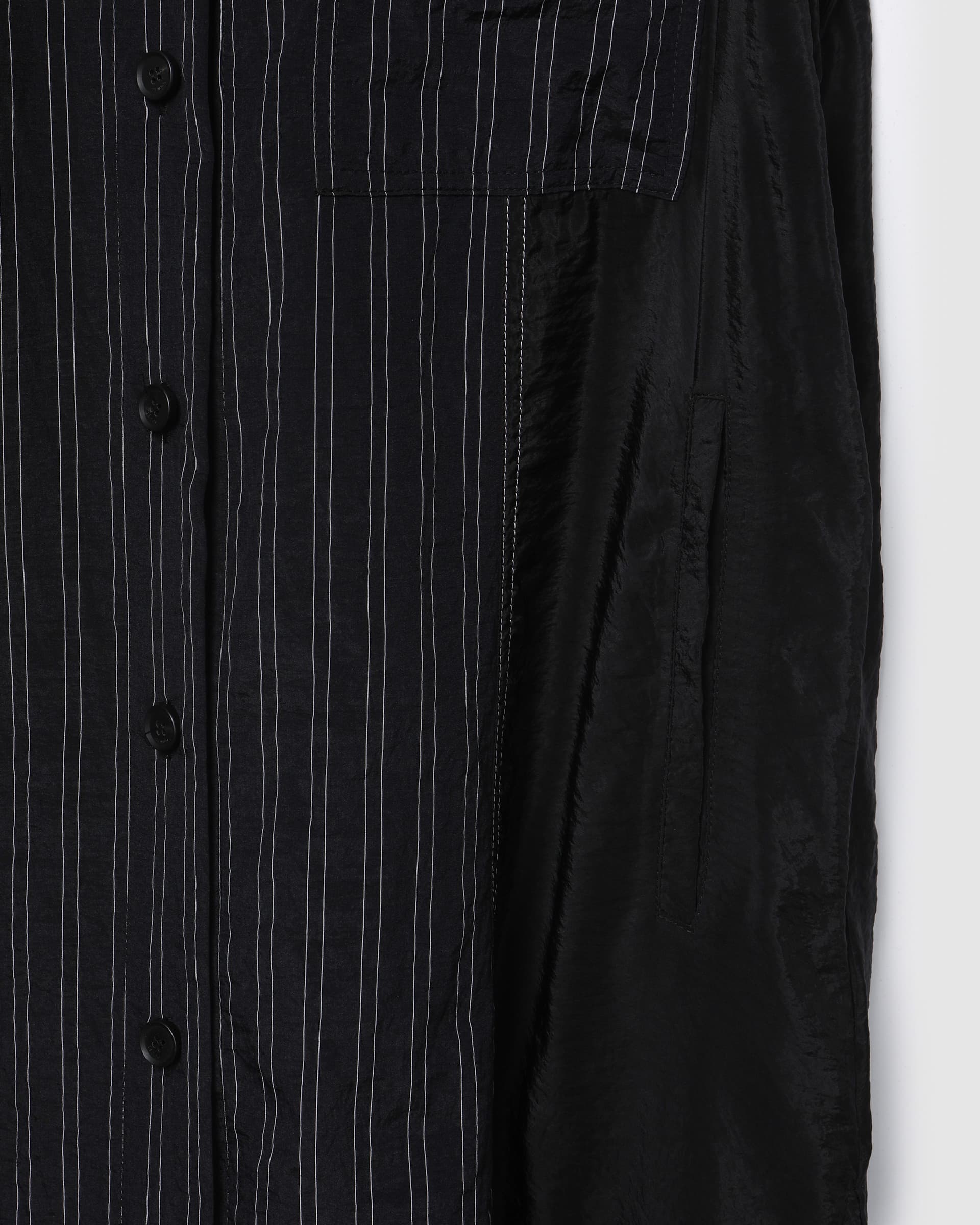 Stripe Panel Long Vest Black PT — vue 5