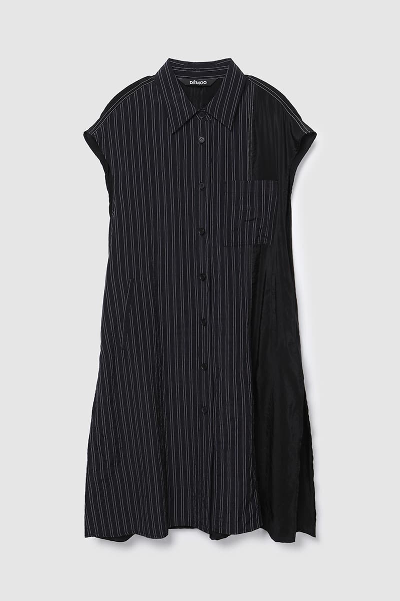 Stripe Panel Long Vest Black PT — vue 1