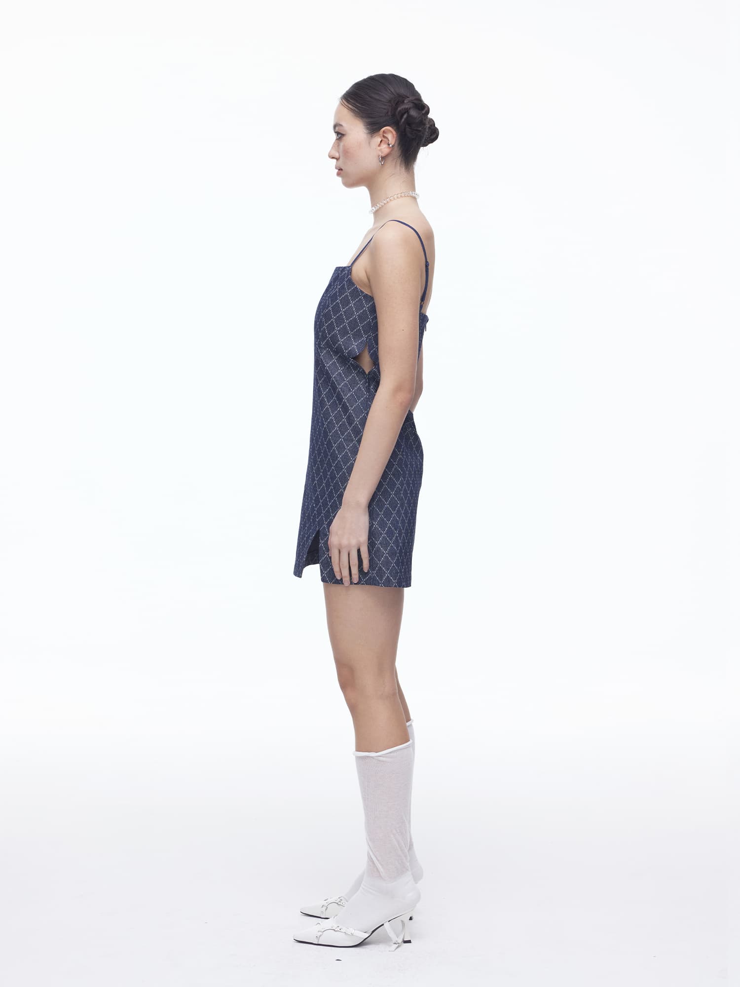 Diamond Hole Denim Dress (BL) — vue 7