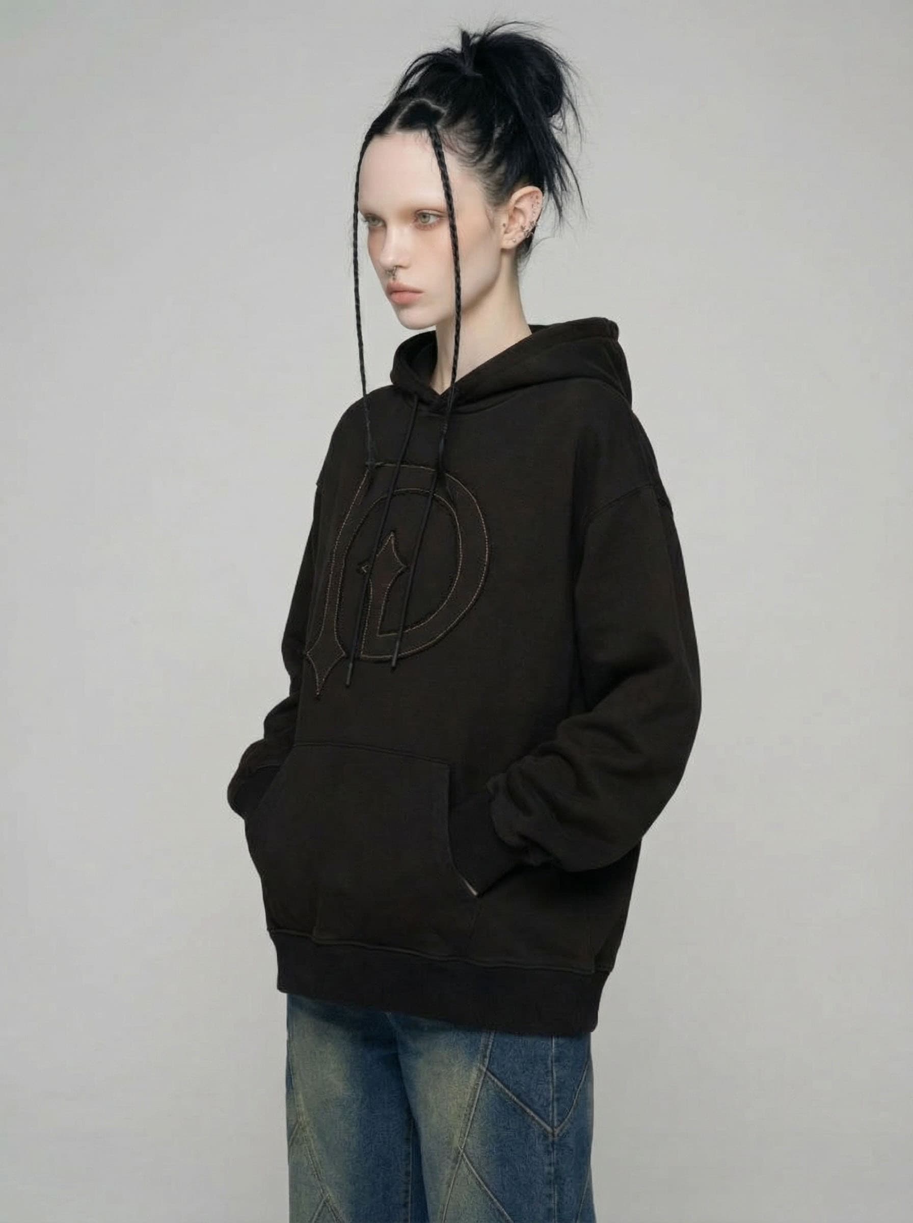 Vintage Washing Hoodie BK — vue 3