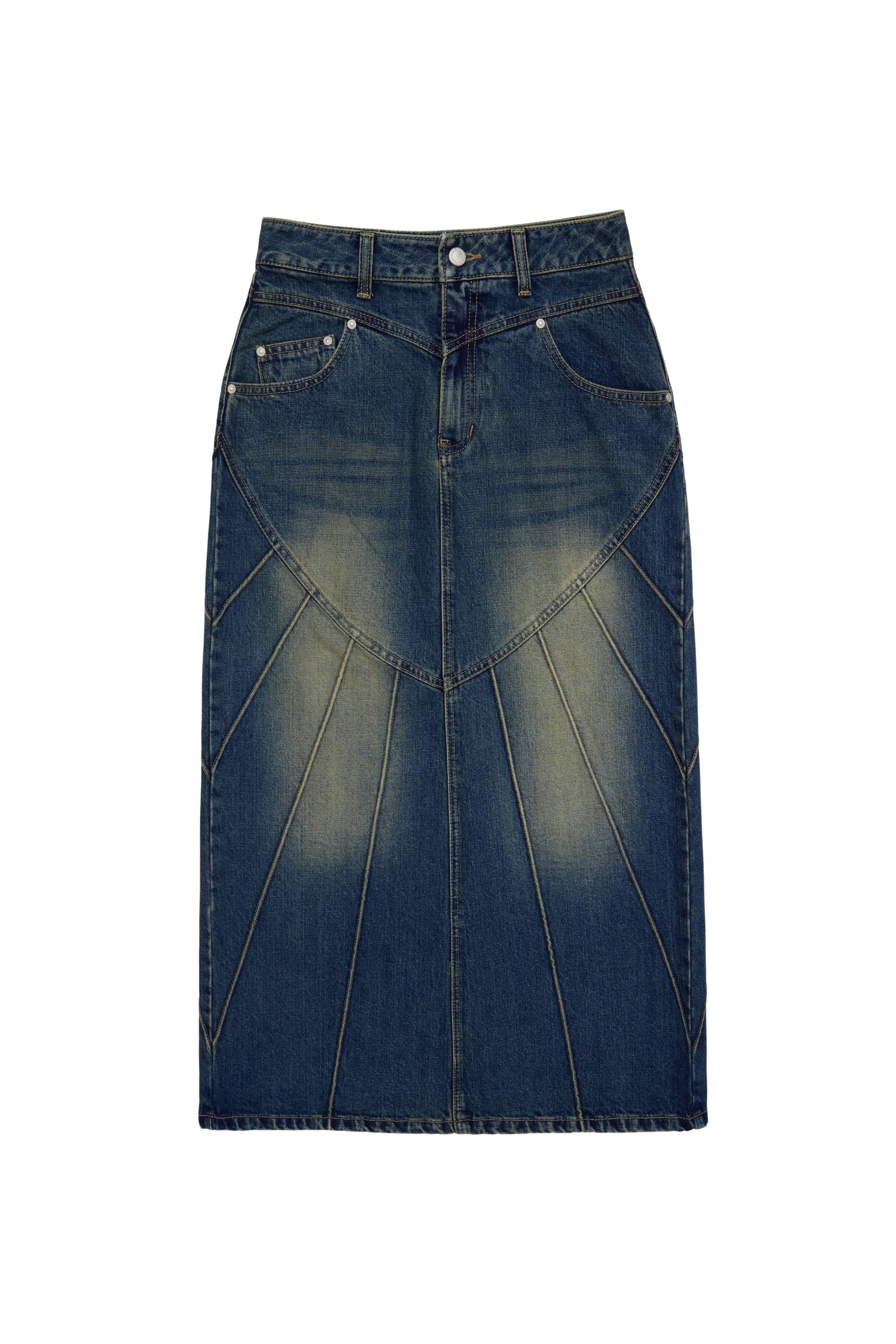 Piping Heart Denim Skirt — vue 5