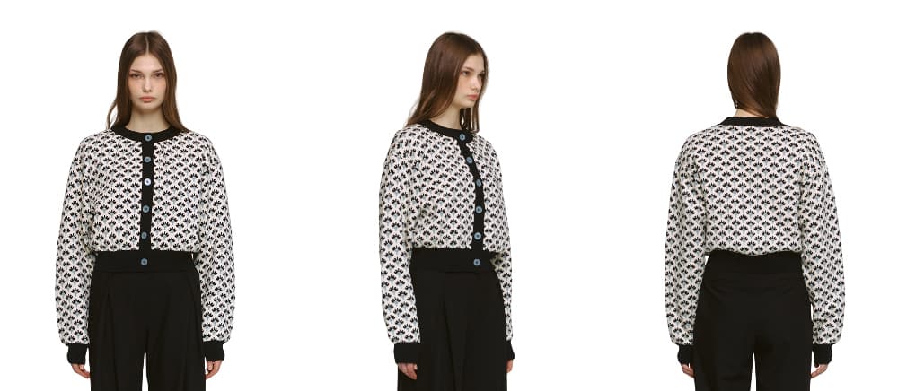 Jacquard Round Cardigan (IV) — vue 14