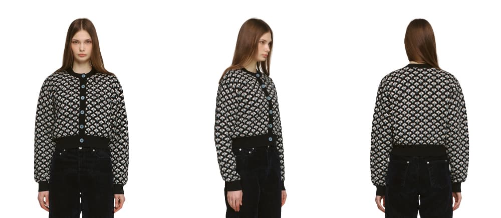 Jacquard Round Cardigan (BK) — vue 14