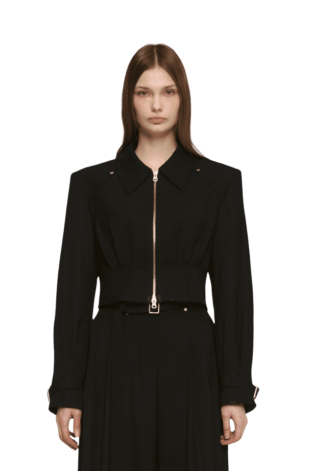 Pintuck Cropped Jacket (B)