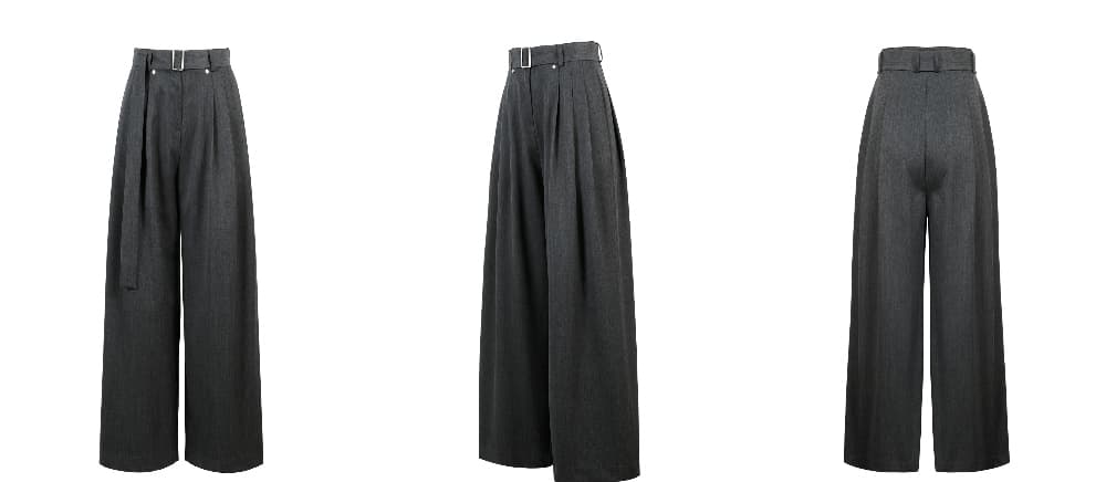 Pintuck Wide Pants (C) — vue 3