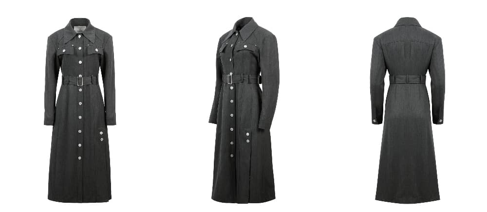 Slit Long Jacket Dress (C) — vue 3