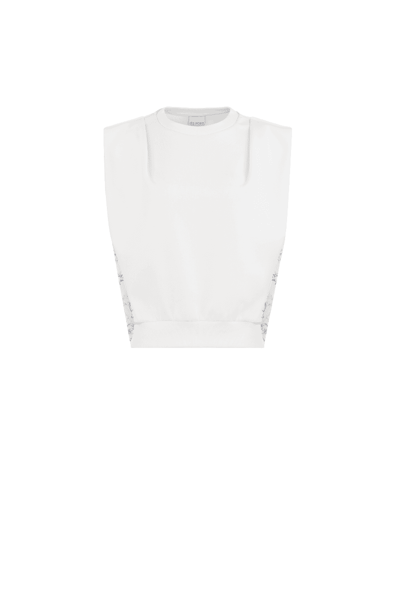 Pintuck Mixed Sweatshirt (W)