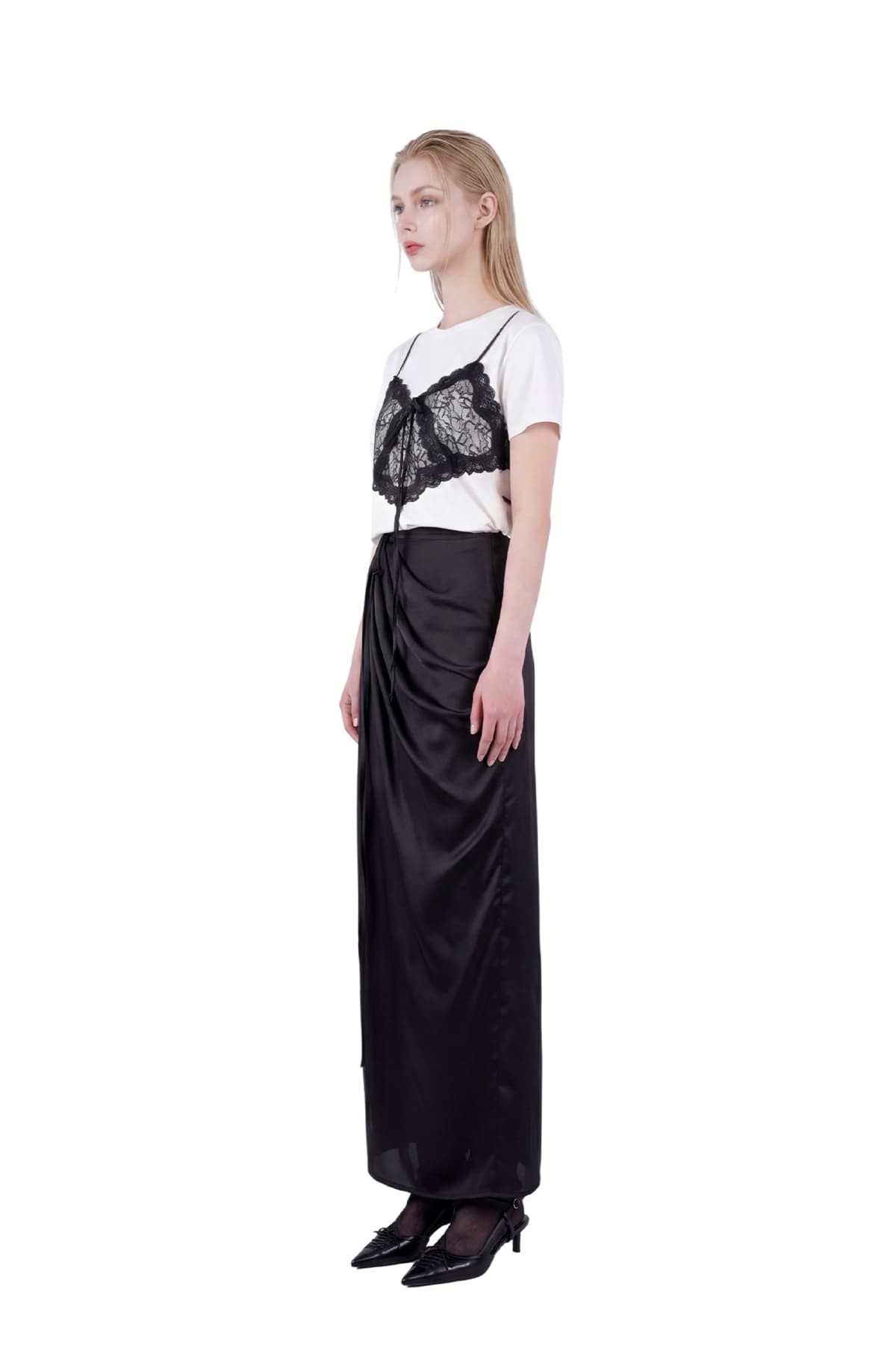 Draping Wrap Skirt (BK) — vue 5