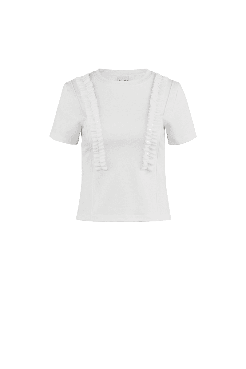 Frill Short-sleeve T-shirt (W)
