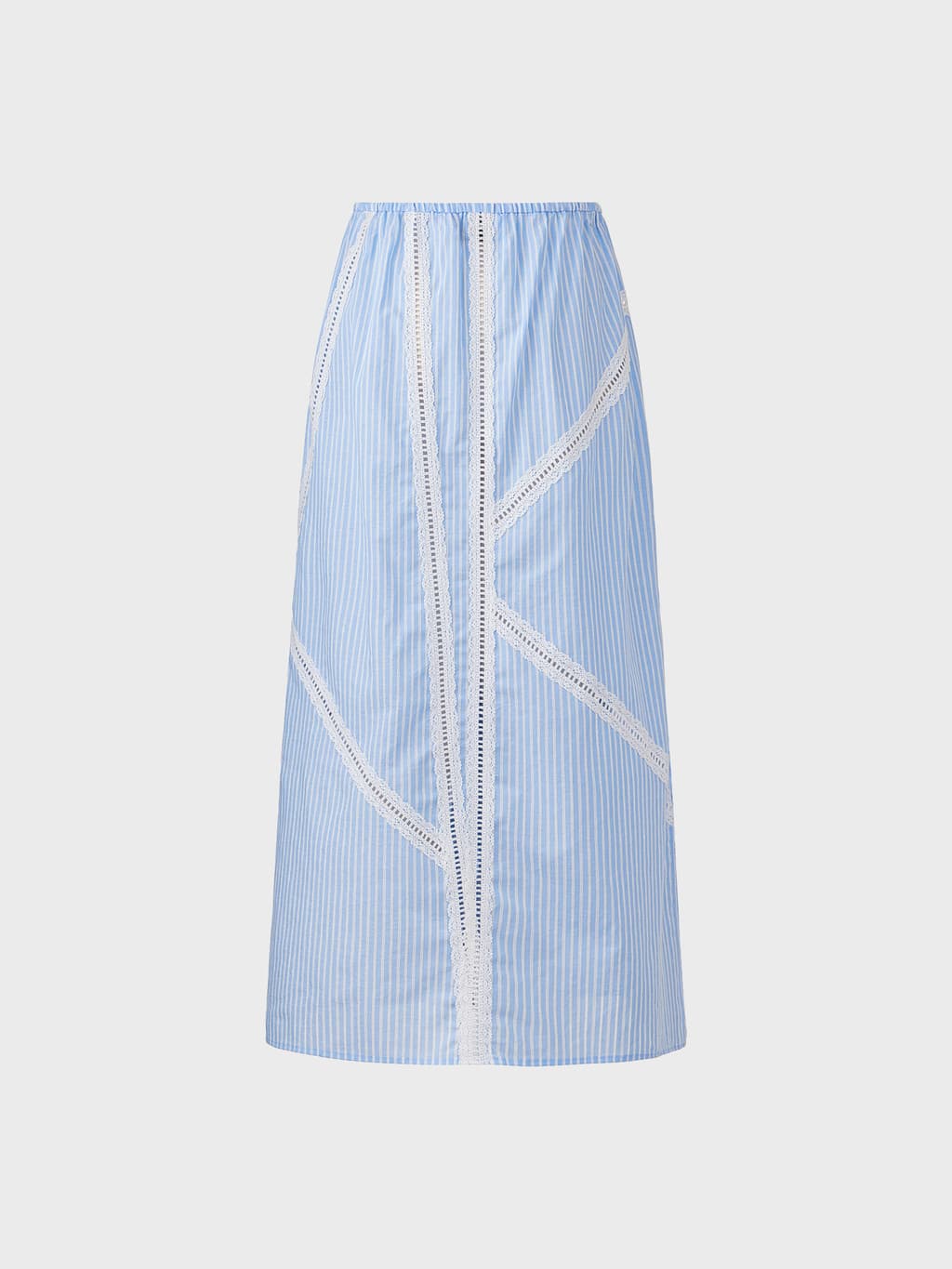 Lace Detail Panel Skirt - Sky Blue — vue 8