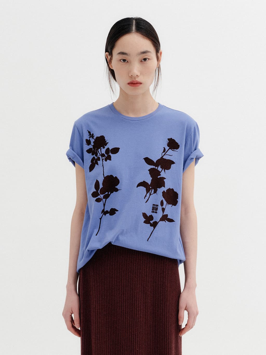 Front Rose Graphic T-Shirt - Purple — vue 2