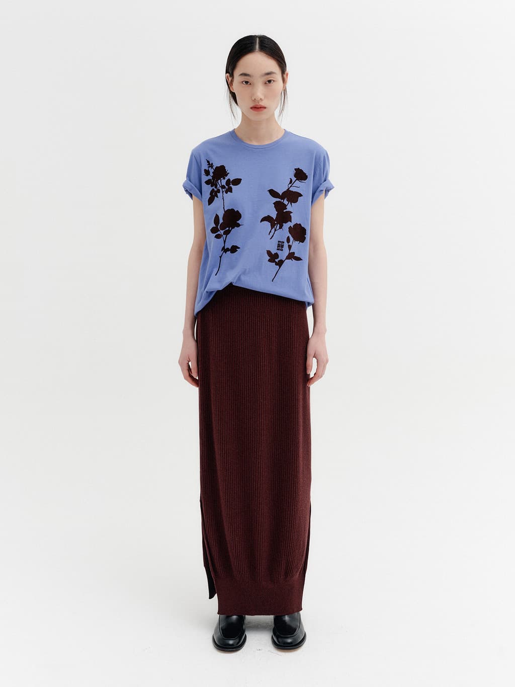 Front Rose Graphic T-Shirt - Purple — vue 4