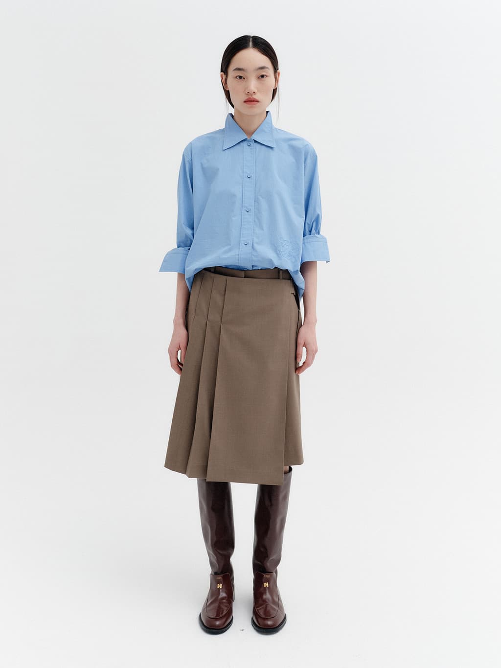 Classic Logo Embroidered Shirt - Blue — vue 4