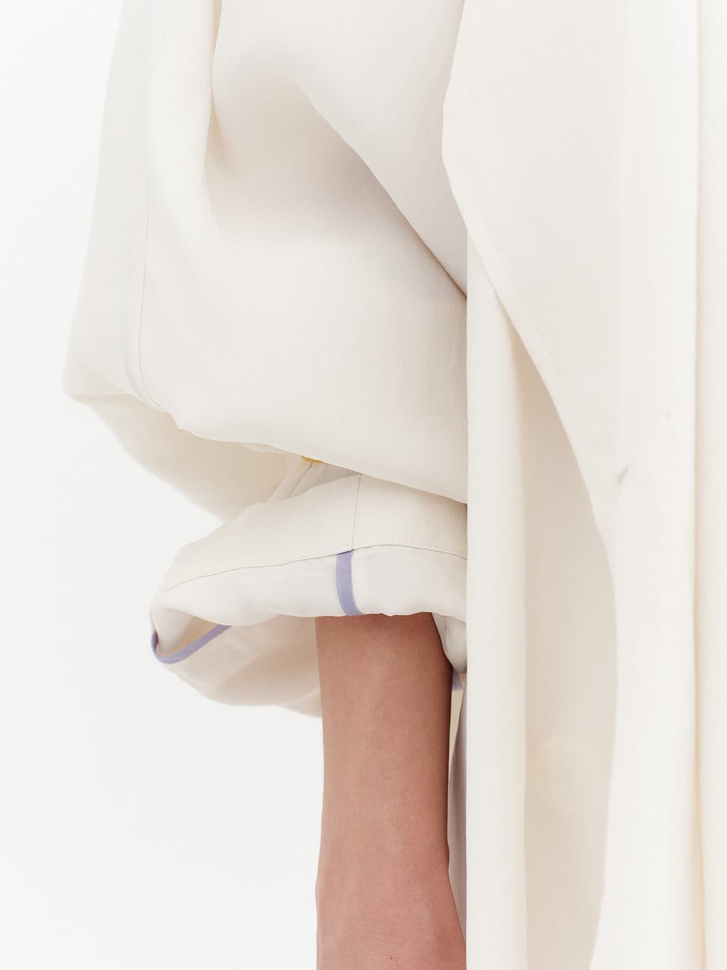 Layered Collar Trench Coat - Ivory — vue 10