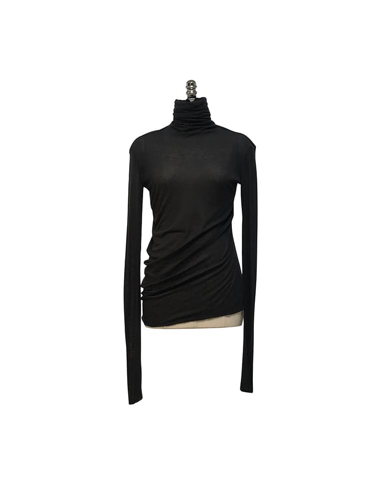 GDeL Slim Turtleneck Top (Grey) — vue 12