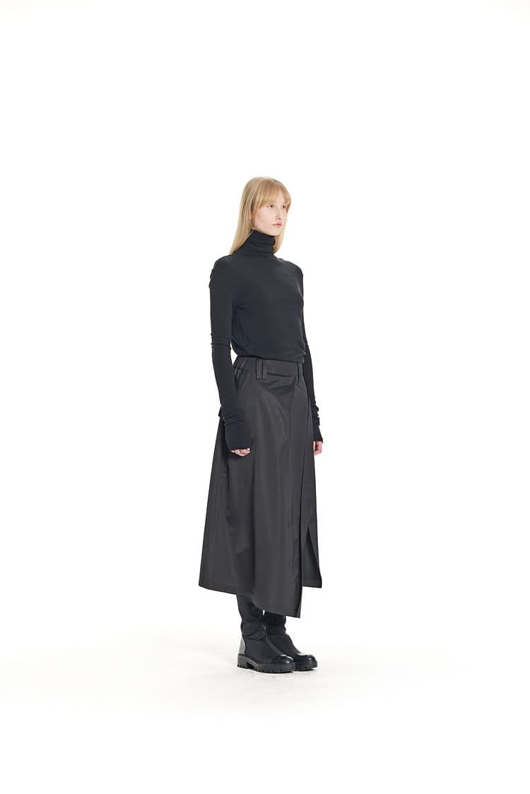 GDeL Slim Turtleneck Top (Grey) — vue 8