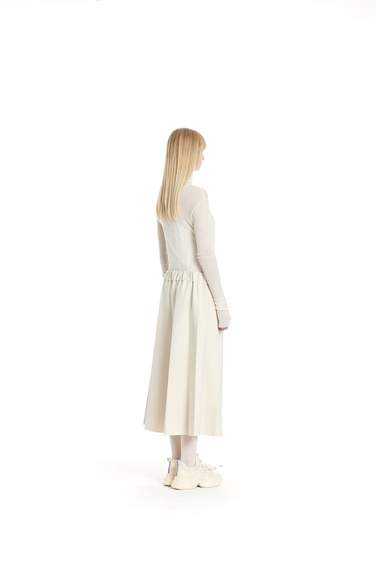 GDeL Slim Turtleneck Top (Ivory) — vue 8