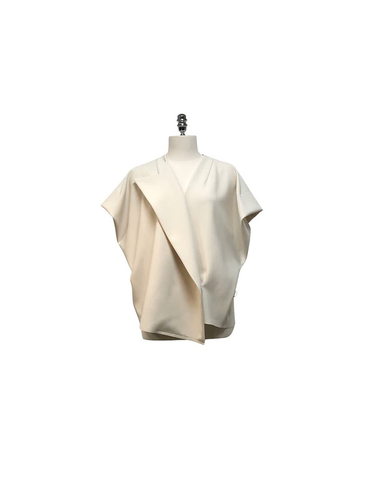 GDeL Less Line One-Collar Vest (Cream) — vue 12