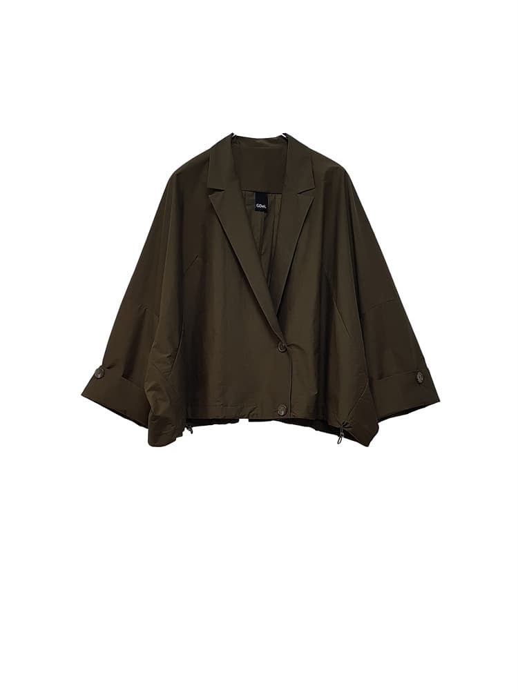 GDeL Recycled Nylon Wide Jacket (Khaki)