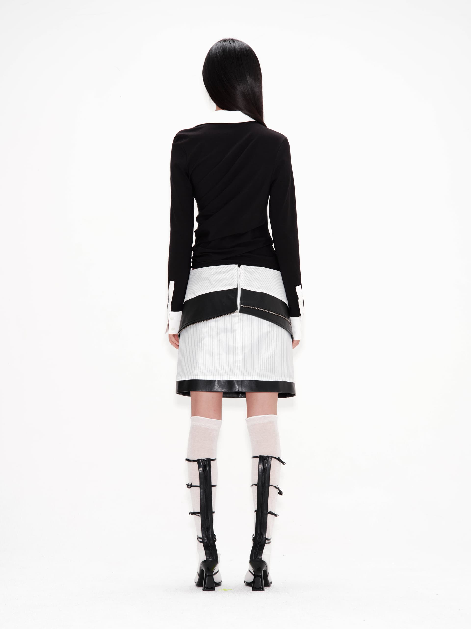 Twisted Collar Draped Jersey — vue 3