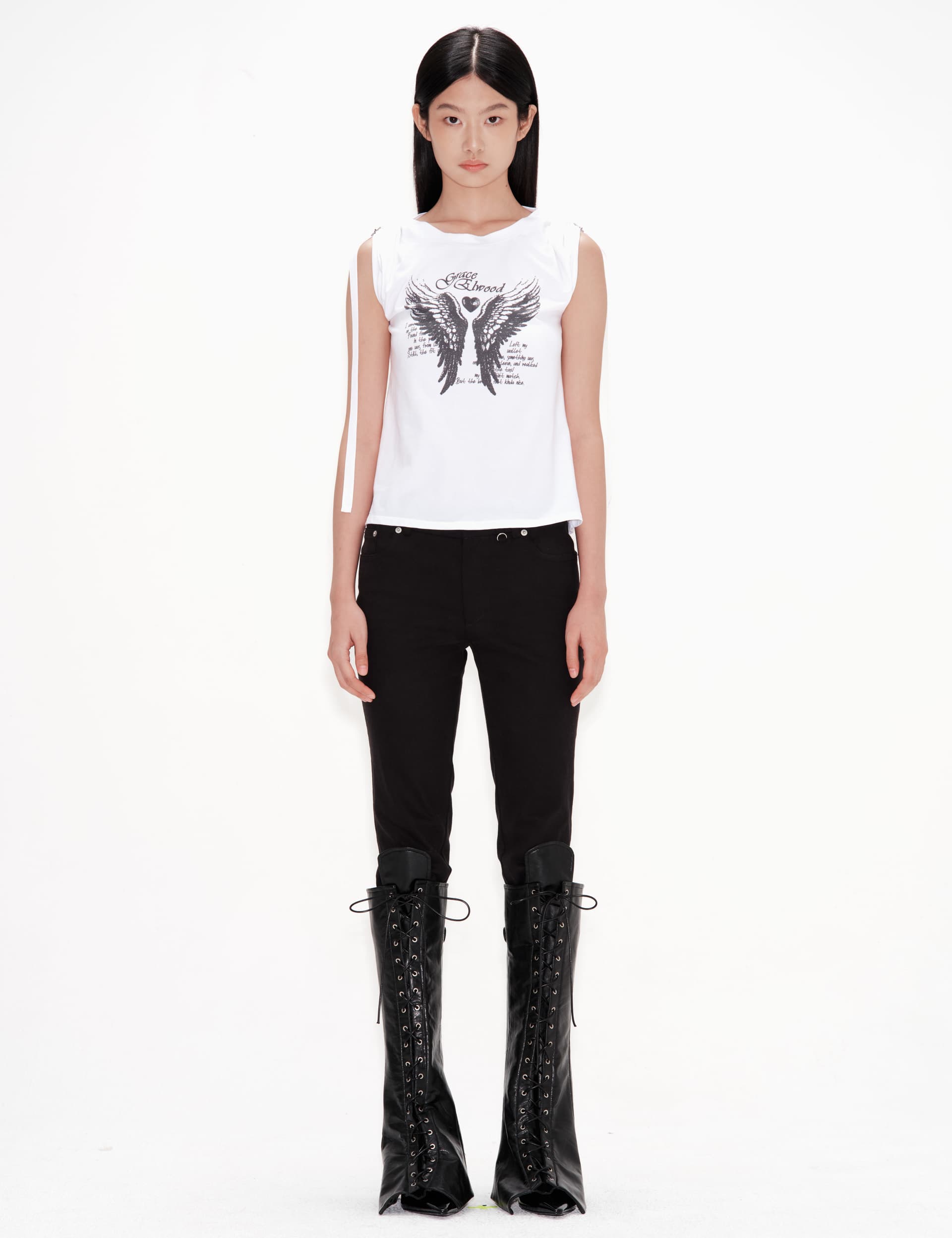 Grace Elwood Turned-up Sleeves Tee