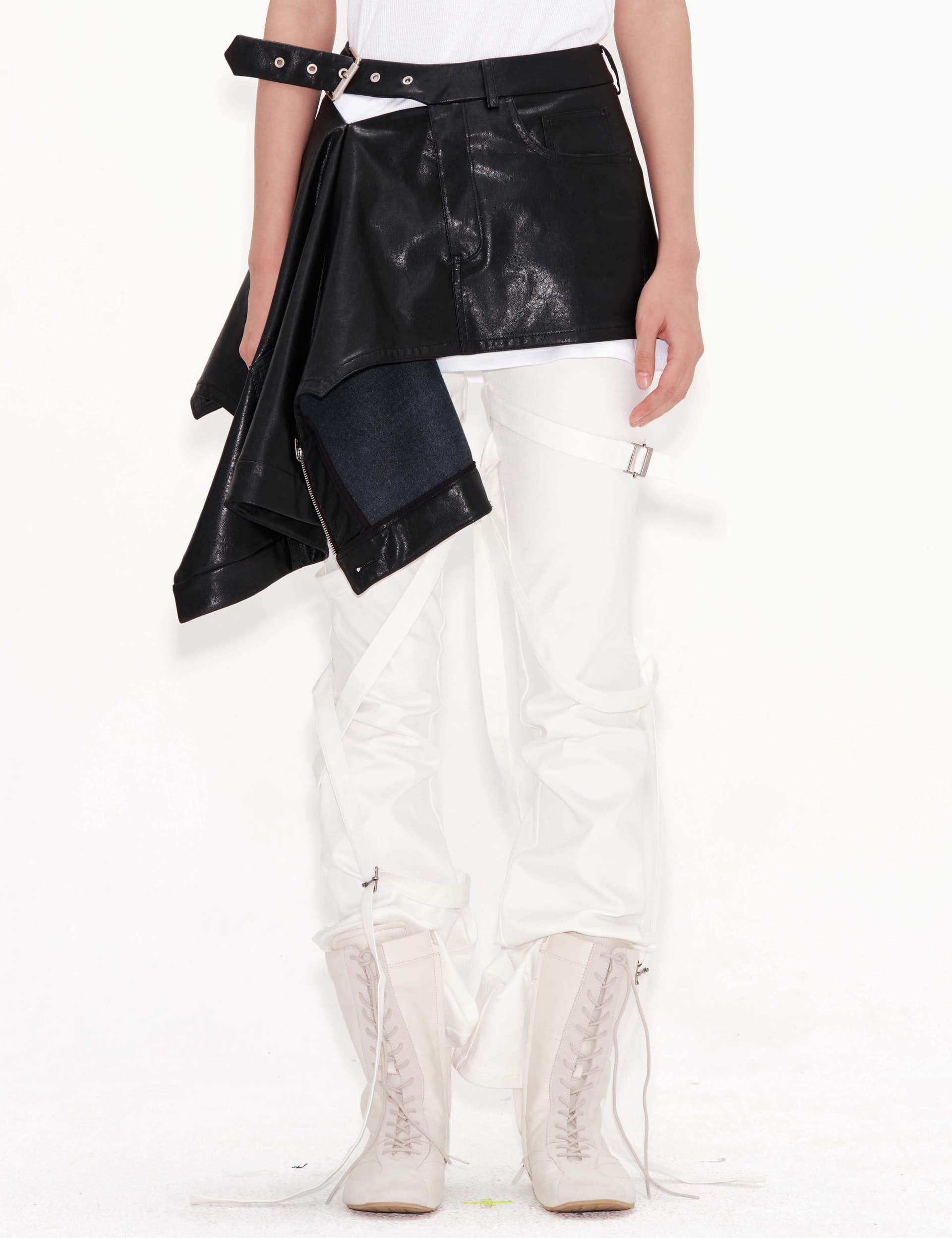 Pants Detail Flare Skirt