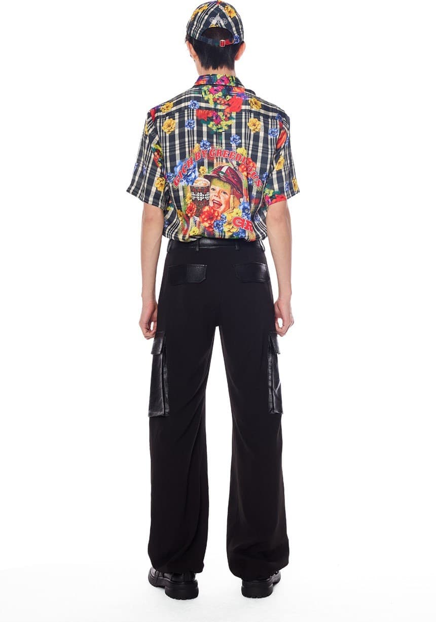 Faux Leather Cargo Pants — vue 3
