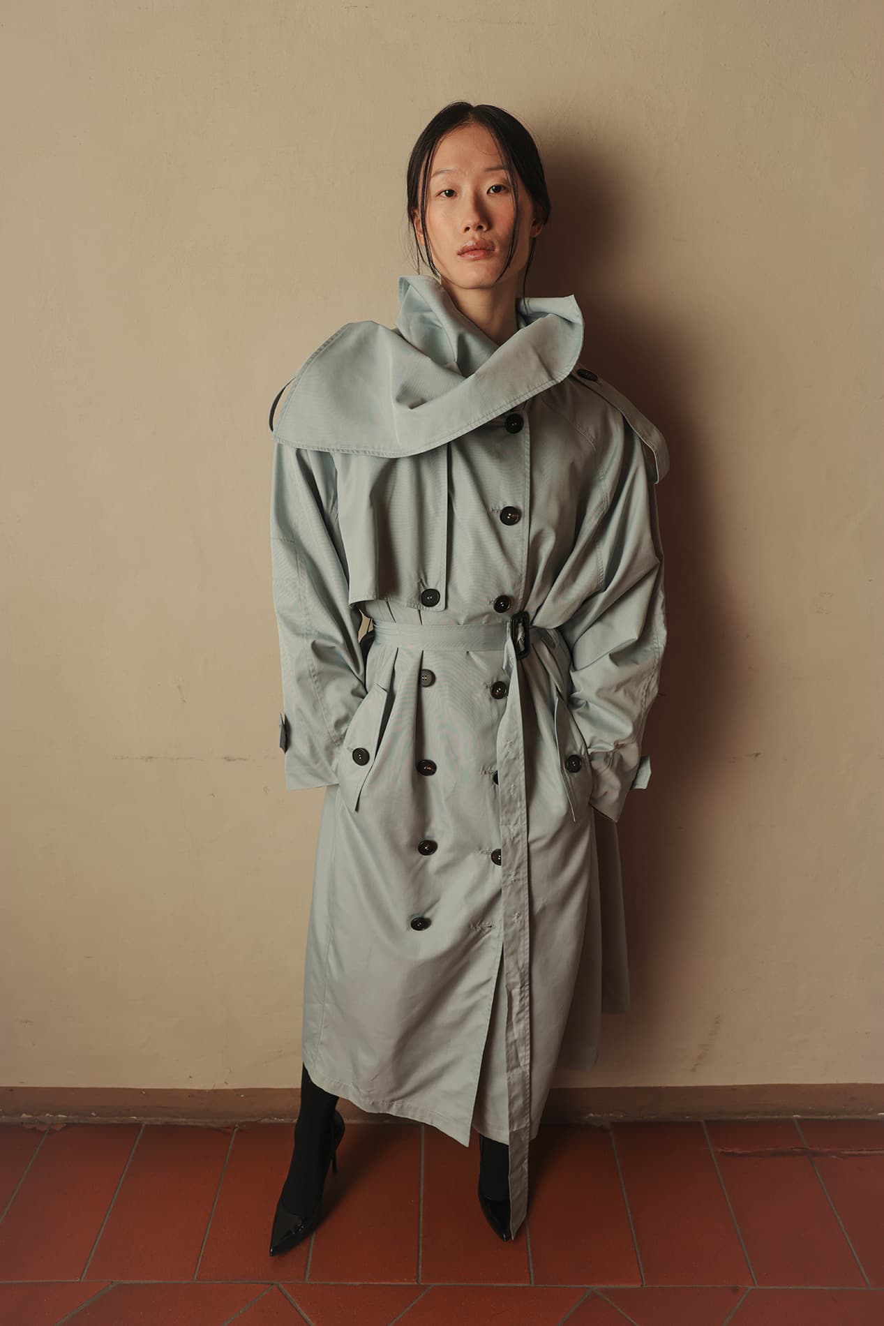 Convertible Raglan Oversized Trench Coat — vue 5