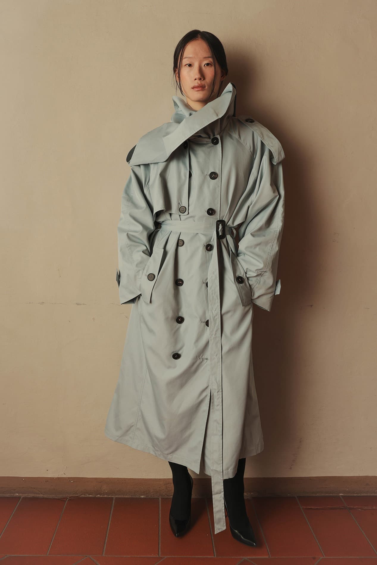 Convertible Raglan Oversized Trench Coat