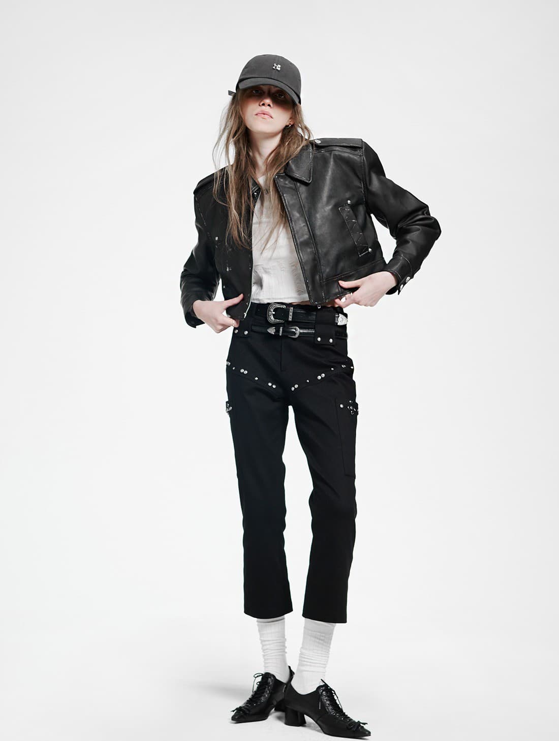 Vintage Leather Short Jacket — vue 2