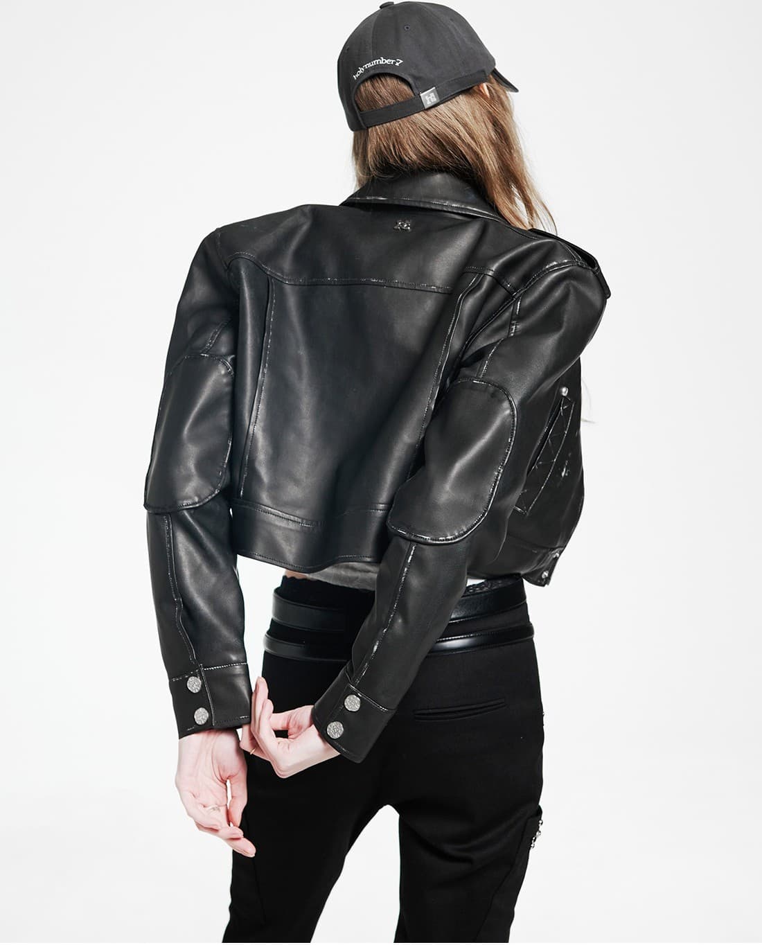 Vintage Leather Short Jacket — vue 5