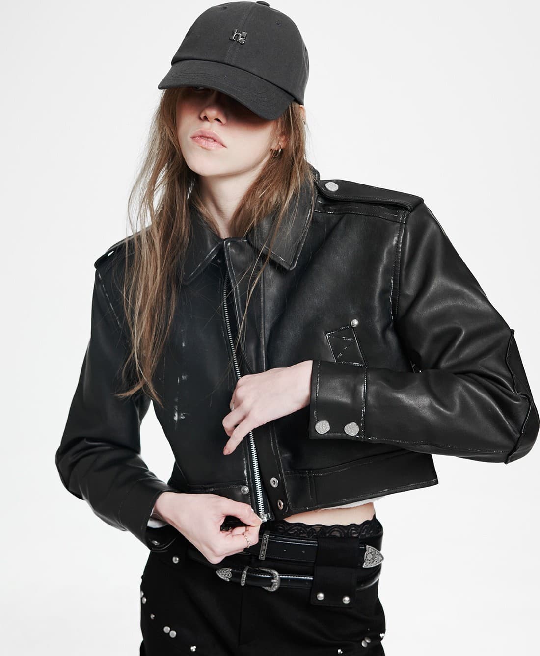 Vintage Leather Short Jacket — vue 6
