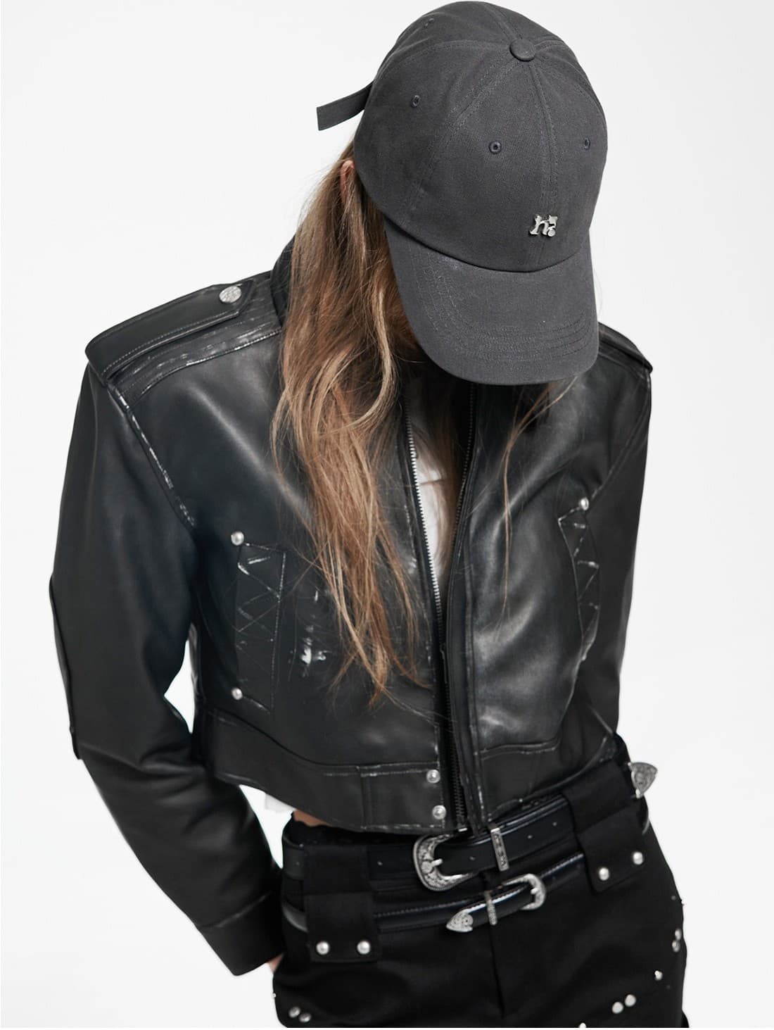 Vintage Leather Short Jacket — vue 7