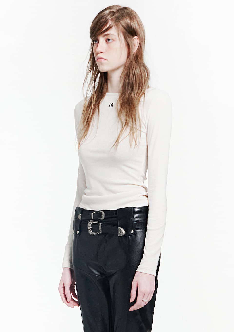 Holy Black Symbol Long Sleeve _ ivory — vue 1