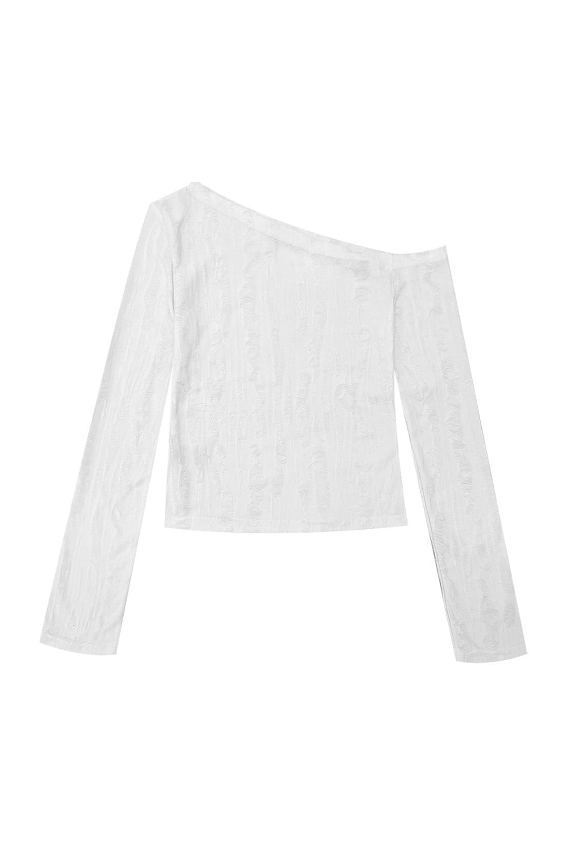 Holy Symbol Ripped Off-shoulder Top_WHITE — vue 9